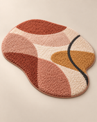 MAVEROLIR® Sunset Abstract Plush Bath Mat – Soft Absorbent Modern Bathroom Rug