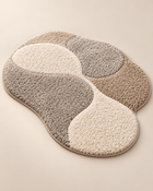 MAVEROLIR® River Stone Sculpted Bath Mat – Soft Absorbent Non-Slip Bathroom Rug